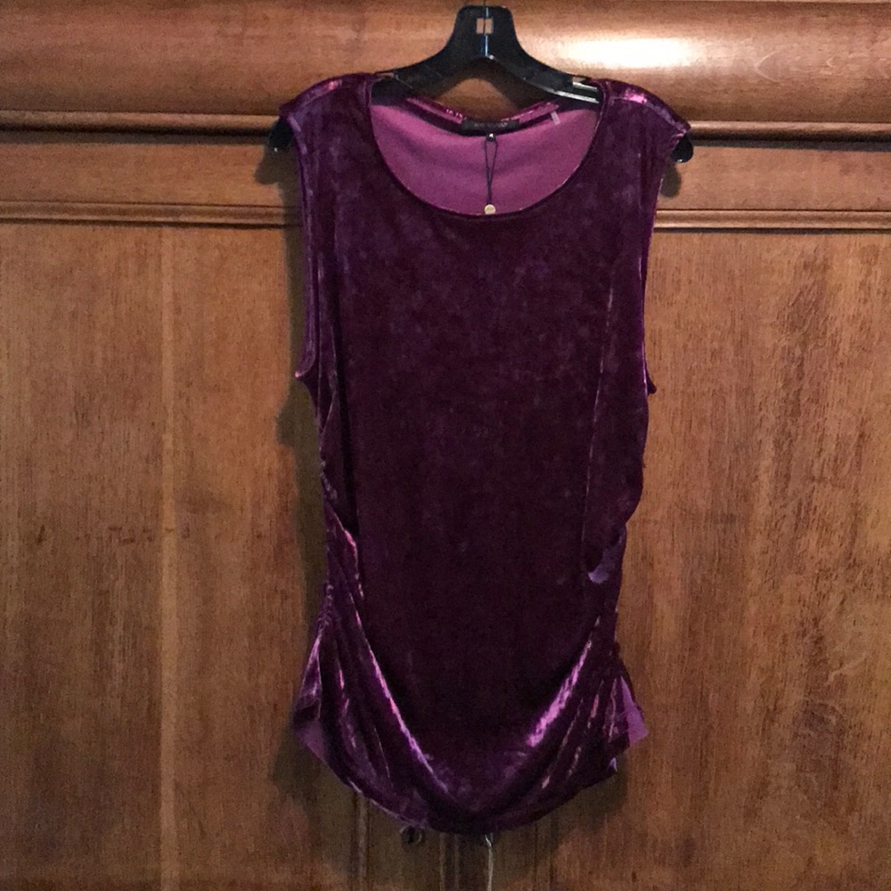 Kobe Halperin Crushed Velvet Cocktail Top